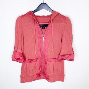 MARC BY MARC JACOBS Waffle Knit Zippered Hoodie